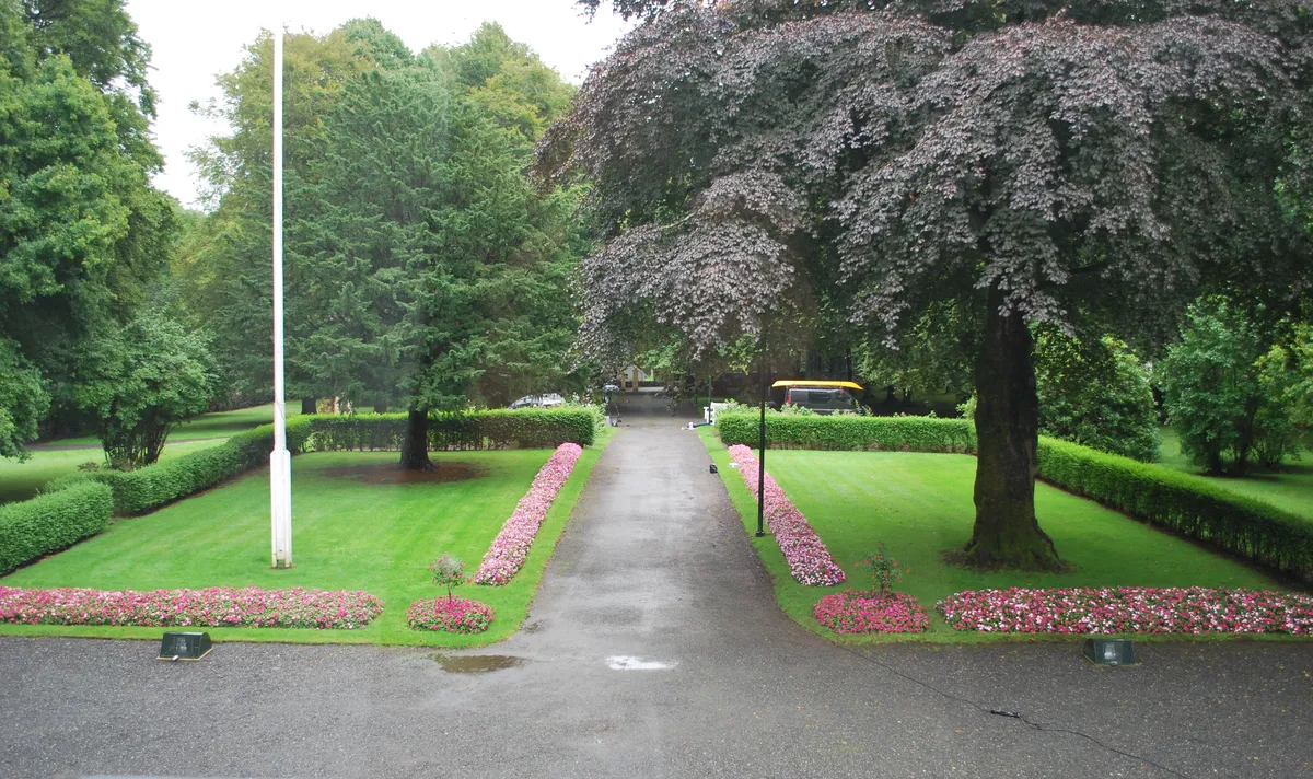 The formal gardens of Ledaalparken, Stavanger, the park Hermetikken says it overlooks